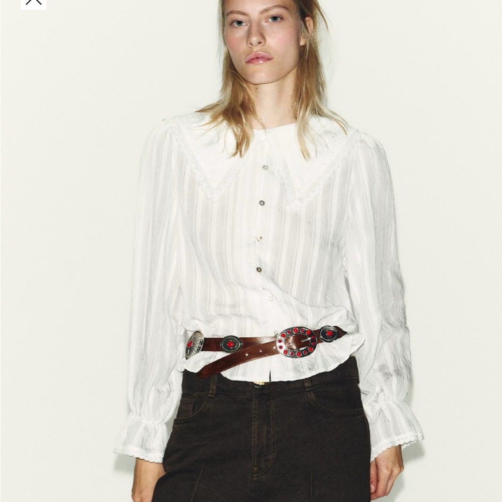 Zara White Blouse